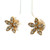 14K Yellow Gold Diamond Flower Stud Earrings