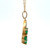 14K Y Gold Emerald & Diamond Accents Teardrop Necklace 18"