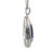 14K W Gold Tanzanite & Diamond Accent Pear-shaped Halo Necklace 22"