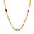 18K Y Gold Multi-Gemstone with Diamond Accent Toggle Necklace  26"