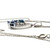14K W Gold Sapphire & Diamond Accents Teardrop Necklace 18"