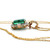 14K Y Gold Emerald 4.6Ct2 . with Diamond Accents Enhancer Necklace 18"