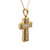14K Y Gold Diamond Cross Necklace 18"