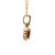 14K Y Gold Garnet and Diamond Accent Necklace 18"