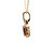 14K Y Gold Garnet and Diamond Accent Necklace 18"