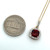10K Y Gold Garnet and Diamond Accent Necklace 18"