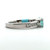 18K W Gold Mark Henry .71CT Three Stone Tourmaline with 0.29CT Diamond Accents Ring Size 7
