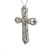 14K W Gold 1.01TDW Diamond Cross Necklace 20"