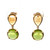 10K Y Gold Citrine and Peridot Cabochon Drop Earrings
