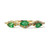 14K Yellow Gold Three Stone .3cttw Marquise Emerald and 0.06 cttw Diamonds Ring Size 7