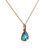 10K Y Gold 1.32ct Blue Topaz with Diamond Accents Necklace 18"