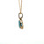 10K Y Gold 1.32ct Blue Topaz with Diamond Accents Necklace 18"