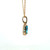 10K Y Gold 1.32ct Blue Topaz with Diamond Accents Necklace 18"