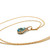 10K Y Gold 1.32ct Blue Topaz with Diamond Accents Necklace 18"