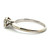 Vintage 14K White Gold App .47ct Solitaire Diamond Buttercup Setting Engagement Ring Size 7