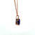 14K R Gold 2.20ct Trillion Cut Tanzanite with Diamond Accent Necklace 18"