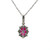 14K W Gold .93ct Ruby with Diamond Accents Necklace 18"