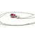 14K W Gold .93ct Ruby with Diamond Accents Necklace 18"