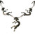 Ella Peter Signed Sterling Silver Navajo Turquoise Kokopelli Fertility Style Necklace