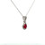 14K White Gold 0.96ct Ruby with Diamond Accent Necklace 18" 14K White Gold 0.96ct Ruby with Diamond Accent Necklace 18"