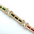 14K Two Tone Gold Ruby Sapphire Emerald Diamond Accented 8" Tennis Bracelet