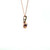 14K Rose Gold Bezel Set Amethyst with Diamond Accent Necklace 18"