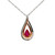 14K Two Toned Gold Ruby with Diamond Accent Necklace 18" 14K Two Toned Gold Ruby with Diamond Accent Necklace 18"