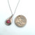 14K Two Tone Gold .45ct Pear Shaped Ruby .06cttw Diamond Accented 18" Necklace