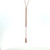 14K Rose Gold 0.33tw Diamond Vertical Bar Necklace 18"