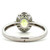14k White Gold 1.04 CD.PD Accented Oval Peridot Ring Size 7