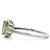 14k White Gold Approx. .11 Diamond Accented Rectangular Peridot Ring Size 7