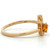 14k Gold Circular Citrine in a Triangle Wrap Ring Size Approx. 6.5