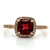 10K Gold Approx. .13 Diamond Accented Square Garnet Ring Size 7 10K Gold Approx. .13 Diamond Accented Square Garnet Ring Size 7