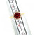 10K Gold Approx. .08 Diamond Accented Circular Garnet Ring Size 6.75