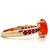 14K Gold Ruby Accented Oval Carnelian Ring Size 6.75 14K Gold Ruby Accented Oval Carnelian Ring Size 6.75