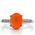 14K White Gold Approx. .05 Diamond Accented 2.05 Oval Carnelian Ring Size 7 14K White Gold Approx. .05 Diamond Accented 2.05 Oval Carnelian Ring Size 7