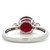 14K White Gold Mandarin Garnet Accented Circle Ruby Ring Size 7 14K White Gold Mandarin Garnet Accented Circle Ruby Ring Size 7