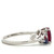 14K White Gold Iolite Accented Circle Ruby Ring Size 7 14K White Gold Iolite Accented Circle Ruby Ring Size 7