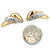 14K Two Tone Gold Approx .25cttw Diamond Accent Wing Earrings