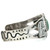 Vintage Native Stamped Sterling Silver Turquoise Cuff Bracelet