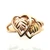 10K Black Hills Gold Coleman Co Two Hearts Ring Size 2.5
