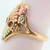 10K Black Hills Gold Coleman Co Leaves with Loop Design Ring Size 5.5
