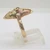 Landstrom 10k Yellow & Black Hills Gold Oblong Leaves Pattern Ring Size 6 1/2