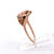 10K Black Hills Gold Pink Leaf with Four Accent Leaves Ring Size 4.75