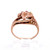 10K Black Hills Gold Pink Leaf with Four Accent Leaves Ring Size 4.75