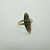 10k Yellow Gold Colored Leaf Marquee Shape Size 4.5