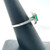 14K White Gold 1.26ct AA Natural Emerald Vintage Inspired Diamond Accented Statement Ring Size 6 1/4