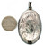 Vintage Oval Sterling Silver Vine Etched Reversible Photo Locket Pendant