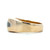 14K Yellow Gold App 2.0cttw Multi-Cut 5 Stone Diamond Mens Wedding Band Size 15