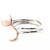 Sterling Silver Pearl Bypass Ring Size 6